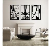 Decorazione murale in Metallo Picasso, Decorazione murale con Volto Geometrico, Decorazione surreale, Decorazione Artistica in Metallo, Scultura Moderna per la casa, Soggiorno, Camera d