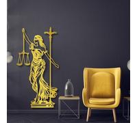 Decorazione murale in Metallo Raffigurante la Giustizia, Regalo Decorativo per avvocati, Scultura Moderna per la casa, Decorazione Artistica in Metallo, Decorazione murale per Soggiorno