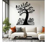 Decorazione murale Moderna e Minimalista in Metallo con Immagine di Gerusalemme, Città Vecchia, Albero di melagrana, Decorazione ebraica per la casa, Decorazione Religiosa per la Camera da Letto