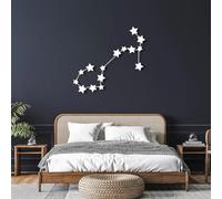 Decorazione murale Moderna e Minimalista in Metallo con Scorpione, targhe Personalizzate con Il Nome dello Zodiaco, targhe Personalizzate per casetta da Giardino (Scorpione) (Bianc