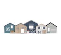 Decorazione murale multicolore a forma di capanna di pescatore, 83x22 cm