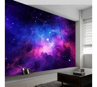 Decorazione murale panoramica nebulosa galattica onnirica, poster murale con pianeti dell'universo, poster da parete per soggiorno, camera dei bambini o ristorante, 200 x 140 cm (L x A)
