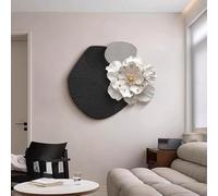 Decorazione Murale, Pittura Con Sculture Murali 3D, Orologio Da Parete Decorativo Moderno Per La Casa, Pittura Decorativa Floreale Per Portico Per Soggiorno, Camera Da Letto(B,45 * 50cm)