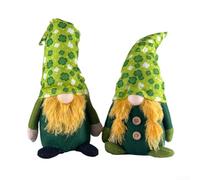 Decorazione nana in peluche per la festa di San Patrizio con cappello regolabile e base ponderata per uso interno (quattro pani)