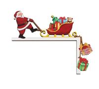 Decorazione Natale Porta Cornice Babbo Natale in Legno per Telaio Decorazione Natalizia Addobbi Natale Casa Porta Angoli