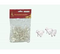 Decorazione Natale Presepe Animali Pecorelle 48pz 2x2cm Ro002072