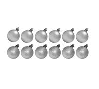 Decorazione Natalizia 12 Pack 30Mm Palline Glitterate / Normali - ARGENTO