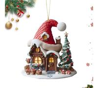 Decorazione natalizia - 2D acrilico per casa di Natale - Sacchetto decorativo per berline, pickup veicoli, cruscotto, SUV, finestra, cucina, camino, ufficio, zaino vacanza