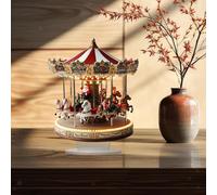 Decorazione natalizia a forma di giostra 2D con supporto per San Valentino,