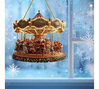 Decorazione natalizia a forma di giostra di Babbo Natale da appendere alla