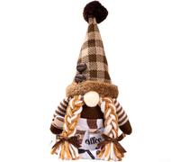 Decorazione natalizia a forma di gnomo da caffè per elfo, ornamenti natalizi in poliestere per migliorare l'atmosfera domestica stagionale (ragazza)