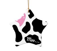 Decorazione natalizia a forma di mucca da latte, colore bianco e nero, decorazione per albero di Natale, calza della Befana, idea regalo per gli amici