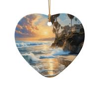 Decorazione natalizia a forma di palma in ceramica, a forma di stella, per un tema tradizionale o vintage