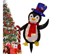 Decorazione natalizia a forma di pinguino, in acrilico 2D, decorazione per esterni per cortile, bambini, famiglia, amici, casa