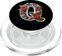 Decorazione natalizia a forma di stella di Natale, lettera Q PopSockets PopGrip per MagSafe