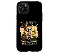 Decorazione natalizia a forma di zabaione Dead Inside But Jolly Skeleton Custodia per iPhone 11 Pro