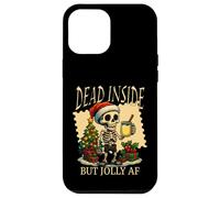 Decorazione natalizia a forma di zabaione Dead Inside But Jolly Skeleton Custodia per iPhone 12 Pro Max