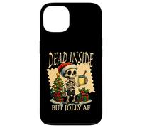 Decorazione natalizia a forma di zabaione Dead Inside But Jolly Skeleton Custodia per iPhone 13
