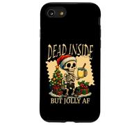 Decorazione natalizia a forma di zabaione Dead Inside But Jolly Skeleton Custodia per iPhone SE (2020) / 7/8