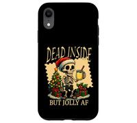 Decorazione natalizia a forma di zabaione Dead Inside But Jolly Skeleton Custodia per iPhone XR