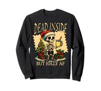 Decorazione Natalizia a Forma di zabaione Dead Inside But Jolly Skeleton Felpa