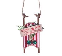 Decorazione Natalizia A Slitta In Legno Facile Da Usare Struttura In Naturale Abbellimento Sicuro E Non Tossico Per L'albero Delle Vacanze Ornamento Natalizio A Slitta In