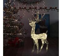 Decorazione Natalizia Acrilico Renna 140 LED 128cm Bianco Caldo
