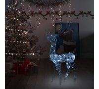 Decorazione Natalizia Acrilico Renna 140LED 128cm Bianco Freddo