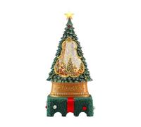 Decorazione natalizia alimentata a batteria per desktop palle di neve ornamento suona canzoni con movimento dinamico decorazione natalizia che si illumina