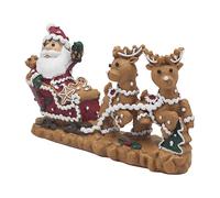 Decorazione Natalizia Babbo Natale Slitta E Renne