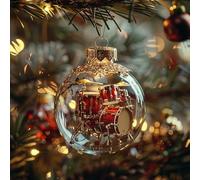 Decorazione natalizia con armonia musicale, 8 stili, realizzata a mano, con chitarra, pianoforte, violino e sassofono, regalo musicista artigianale per insegnanti, membri della band e decorazione per