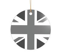 Decorazione natalizia con bandiera nazionale del Regno Unito, decorazione per matrimonio personalizzata per coppie, un regalo Mr e Mrs