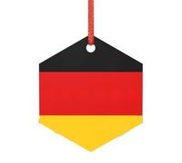Decorazione natalizia con bandiera tedesca, moderna alternativa acrilica a versatili ornamenti natalizi