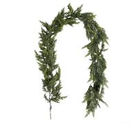 Decorazione natalizia con foglie di cipresso di pino artificiale e rattan per un'atmosfera festiva, durevole, facile da pulire, per interni ed esterni, 180 cm, verde per decorazioni invernali (36 mesh