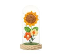Decorazione natalizia con girasole, regali per donne, regali di compleanno per lei, girasoli, fiori artificiali in cupola di vetro, unico Natale, San Valentino, matrimonio, festa della mamma