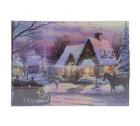 Decorazione Natalizia Con Illustrazione A LED 30Cm X 40Cm - Scena Della Casa 3