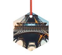 Decorazione natalizia con Torre Eiffel di Parigi, moderna alternativa acrilica a versatili ornamenti natalizi