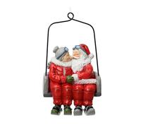 DECORAZIONE NATALIZIA DA APPENDERE, BABBO E MAMMA NATALE IN POLIRESINA, 8X7.50X13 CM, NATALE, DECORAZIONI DI NATALE