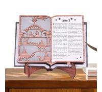 Decorazione natalizia della nascita di Gesù, scena della nascita di Gesù - Decorazione natalizia | Espositore multifunzione, statuetta di scena di nascita di Gesù con luce, Decora