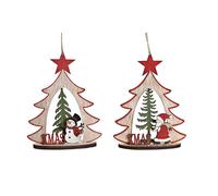 Decorazione Natalizia DKD Home Decor Legno [2 Unità] [14 x 6 x 18 cm]