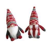 Decorazione natalizia fatta a mano Plushie scandinava Mr Mrs Figurine per la casa Ornamenti Bella Santa Nani