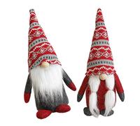 Decorazione natalizia fatta a mano Plushie scandinava Mr Mrs Figurine per la casa Ornamenti Bella Santa Nani