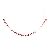 Decorazione Natalizia Ghirlanda Palline in Feltro 180cm Rosso Bianco per Albero