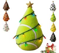 Decorazione Natalizia Illuminata A Forma di Pallone da Calcio, Mini Albero A Tema Sportivo con Luci Che Cambiano Colore E Stella sulla Cima, Ornamenti Decorativi da Appendere A Forma di Pallone B