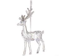 Decorazione natalizia in acrilico trasparente a forma di alce, decorazione da appendere all'albero di Natale e migliorare l'atmosfera delle vacanze (A)