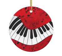 Decorazione natalizia in ceramica a forma di nota musicale, decorazione natalizia per matrimoni e coppie, idea regalo per le vacanze