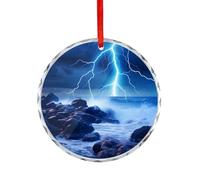 Decorazione natalizia in cristallo a forma di tempesta oceanica, da appendere, per albero di Natale, regali per feste