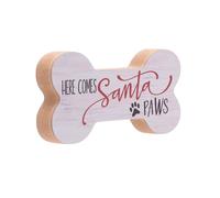 Decorazione Natalizia In Legno A Forma Di Osso Per Cani - Santa Paws