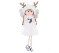 Decorazione natalizia in peluche a forma di angelo, 20 cm, con comoda funzione di sospensione (B)