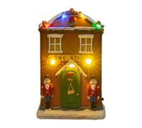 Decorazione natalizia in resina luminosa con canti natalizi per casa e ufficio, decorazione natalizia per interni